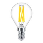 Philips MASTER LED E14 Sferica Filamento Chiara 3.4W 470lm - 922-927 Dim To Warm | Miglior Resa Cromatica - Dimmerabile - Sostitutiva 40W